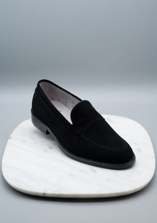 The Charon - D2229 Black Suede Madison Penny Loafer
