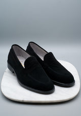 The Charon - D2229 Black Suede Madison Penny Loafer