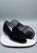 The Charon - D2229 Black Suede Madison Penny Loafer