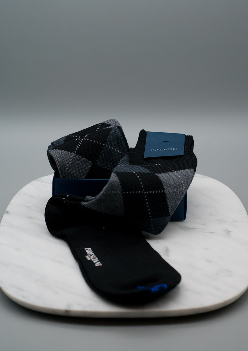 Argyle Wool Blend Socks - FW24