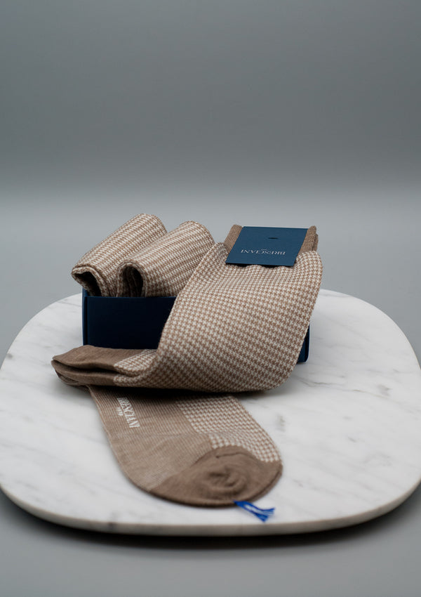 Houndstooth Merino Wool Socks FW24