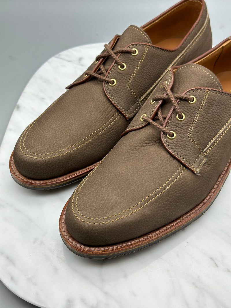 177351L Unlined Clay Nubuck 3-eyelet Boat Shoe