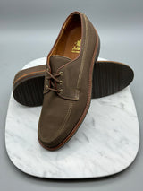 177351L Unlined Clay Nubuck 3-eyelet Boat Shoe