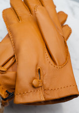 Deerskin - Tan - Lined - Fur