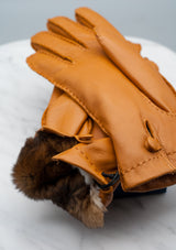 Deerskin - Tan - Lined - Fur