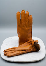 Deerskin - Tan - Lined - Fur