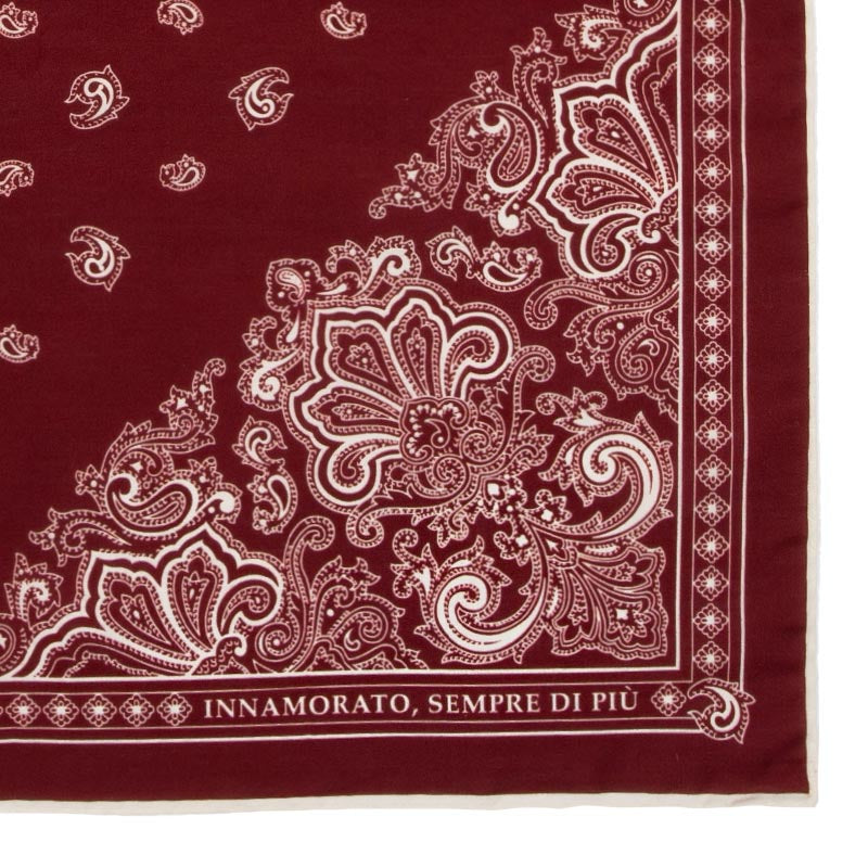 Innamorato - Red Cotton & Silk Bandana