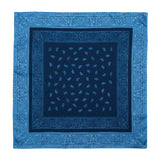 Paisley Blue & Light Blue Silk Bandana