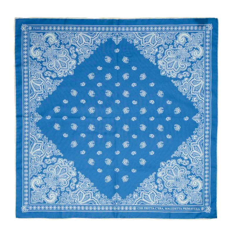 Maledetta Primavera - Light Blue Cotton & Silk Bandana