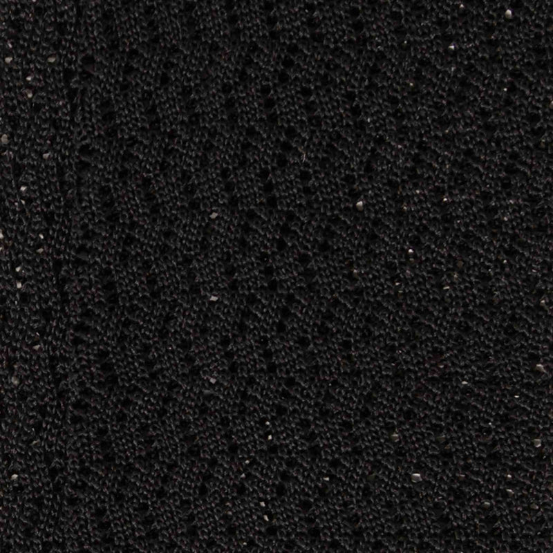 Black Zig Zag V-Point Knitted Silk Tie