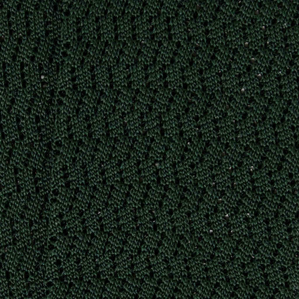 Forest Green Zig Zag V-Point Knitted Silk Tie