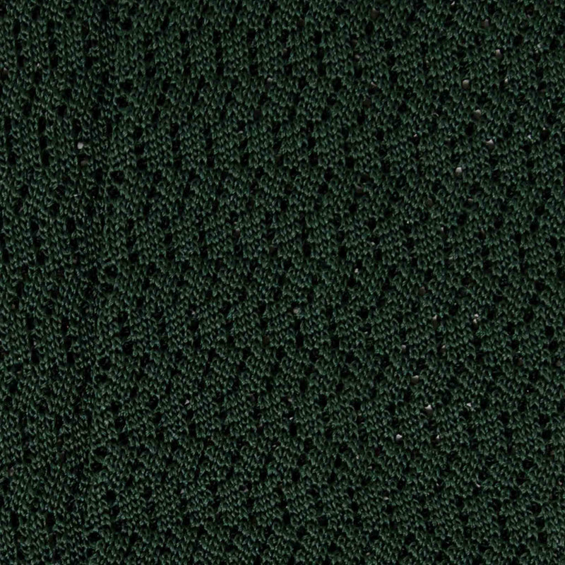 Forest Green Zig Zag V-Point Knitted Silk Tie