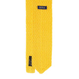 Yellow Zig Zag V-Point Knitted Silk Tie