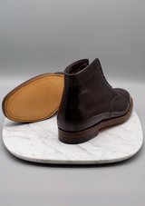 Alden 3912 brown captoe dress boot back / sole