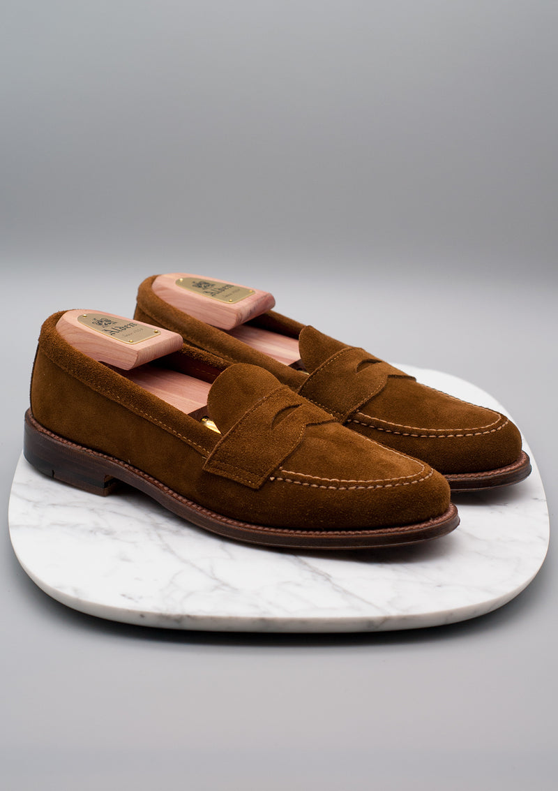 Alden 6243F snuff suede LHS loafer pair angle