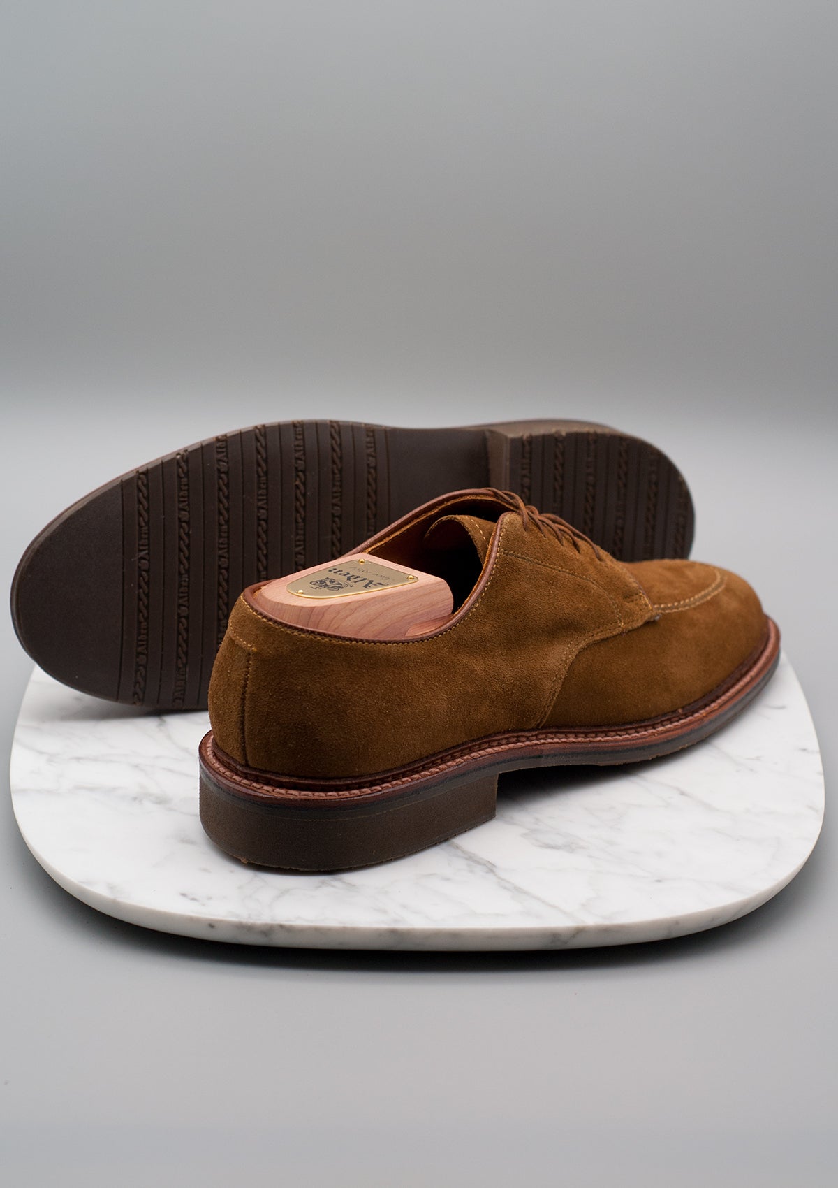 Alden 702L Moc Toe Leisure Blucher - Snuff Suede – Dashing Chicago