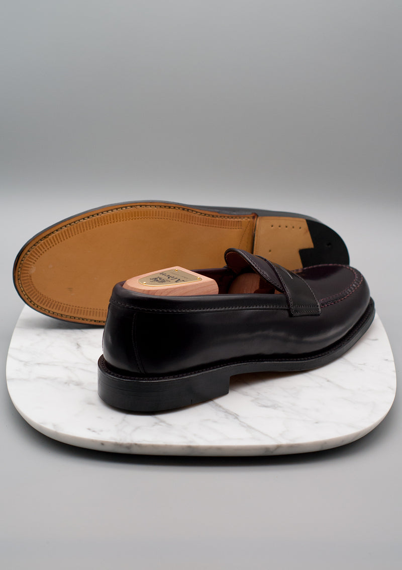 Alden 986 LHS color 8 shell cordovan loafer