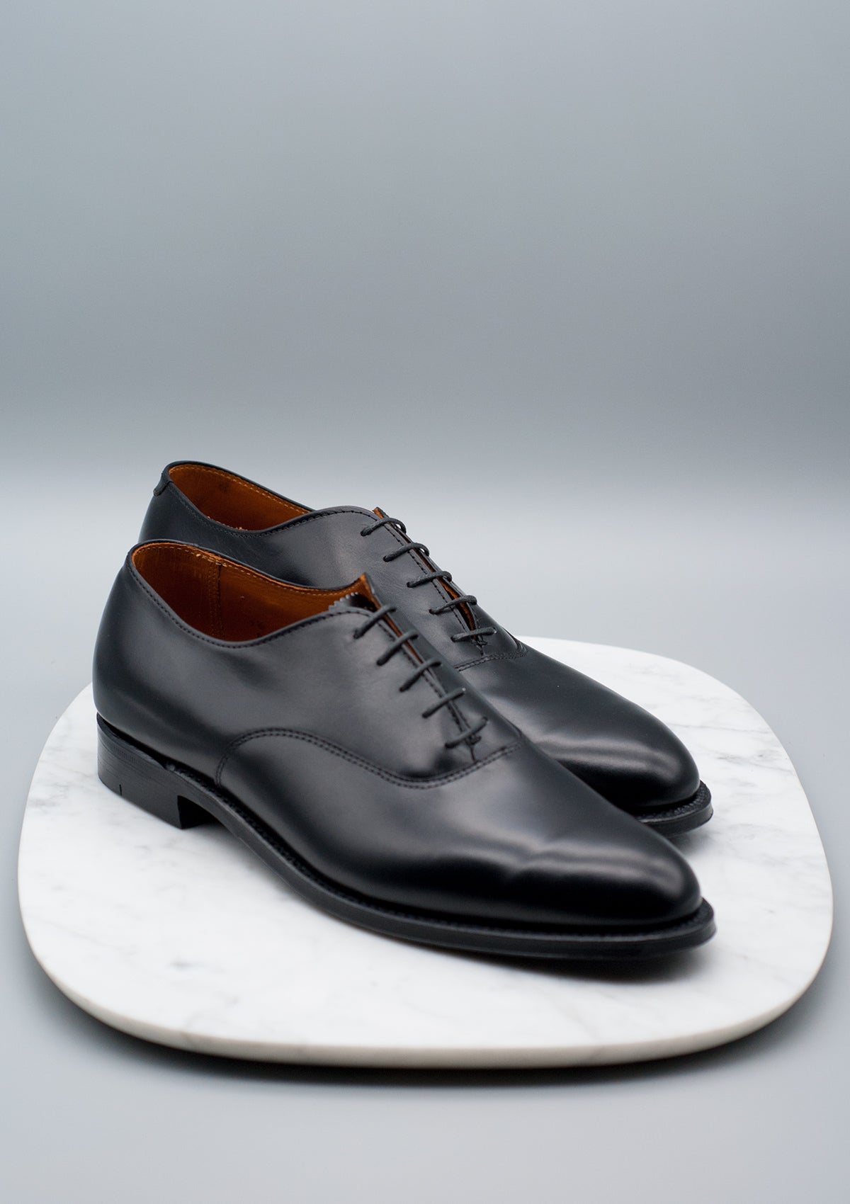 Alden 932 Plain Toe Bal - Black Calfskin – Dashing Chicago