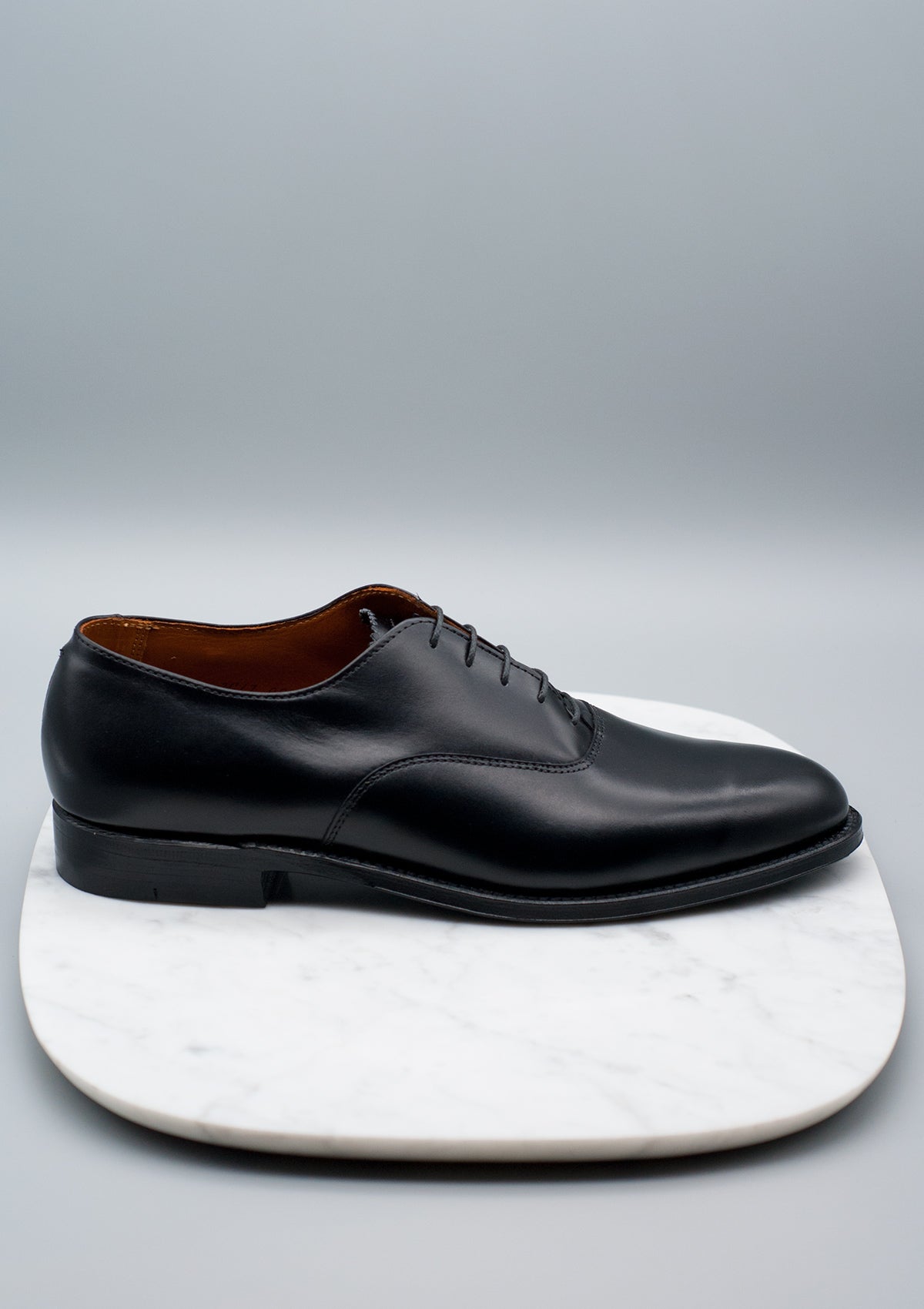 Alden 932 Plain Toe Bal - Black Calfskin – Dashing Chicago