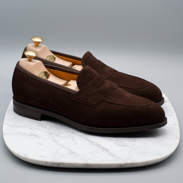 SALE EDWARD GREEN チェルシーブーツ スエード UK7 1/2 Edward Green Chelsea - Dark Oak - Leffot