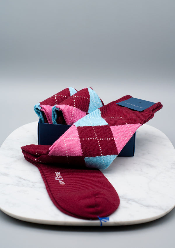 Argyle Wool Blend Socks - FW22